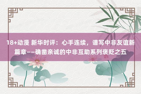 18+动漫 新华时评：心手连续，谱写中非友谊新篇章——确凿亲诚的中非互助系列褒贬之五