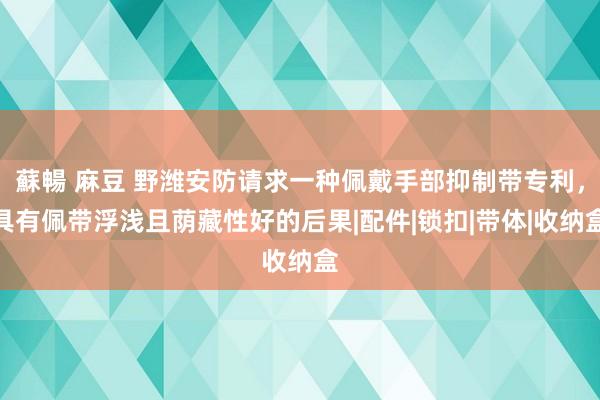 蘇暢 麻豆 野潍安防请求一种佩戴手部抑制带专利，具有佩带浮浅且荫藏性好的后果|配件|锁扣|带体|收纳盒