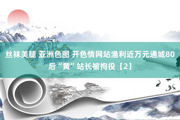 丝袜美腿 亚洲色图 开色情网站渔利近万元通城80后“黄”站长被拘役【2】