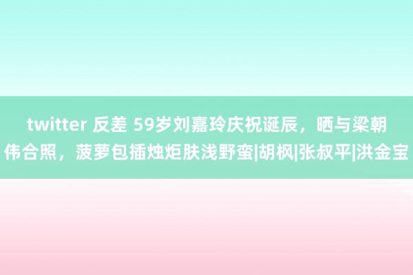 twitter 反差 59岁刘嘉玲庆祝诞辰，晒与梁朝伟合照，菠萝包插烛炬肤浅野蛮|胡枫|张叔平|洪金宝